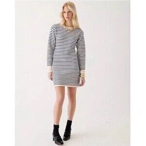 J.Crew Cashmere sweater-dress in stripe Long Sleeve $348 NWT Size L Large